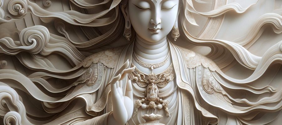 Artistic,,Modern,,Feminine,Image,Of,Chinese,Goddess,Kuan,Yin